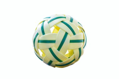 İzole edilmiş sepak topu beyaz arka planda, kesme yolları.