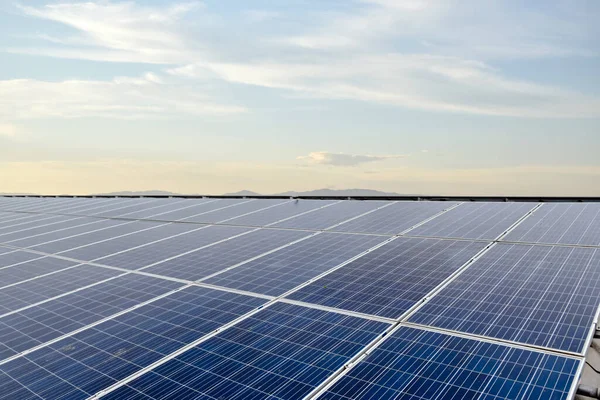 Fotovoltaïsche Paneel Nieuwe Technologie Voor Opslag Gebruik Van Kracht Van — Stockfoto