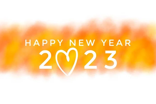 Happy New Year 2023 Розмитому Ручному Малюнку Веселкових Кольорів Фону — стокове фото