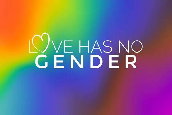 爱情在彩虹手绘彩绘背景 Lgbtq 骄傲月庆祝的概念上没有性别之分 — 图库照片