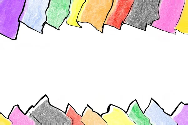 世界中のLgbtq プライド月間のお祝いのためのコンセプト 白い背景に虹の手描き — ストック写真
