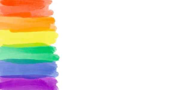 Tekening Van Regenboogkleuren Met Kopieerruimte Concept Voor Lgbtq Gemeenschapsfeesten Trotse — Stockfoto