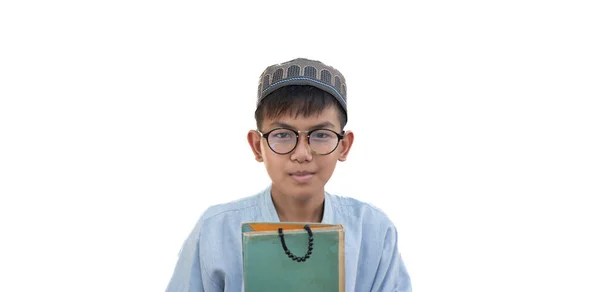 아시아 사투리 아이들은 배경에 로사리오 모자와 안경을 — 스톡 사진