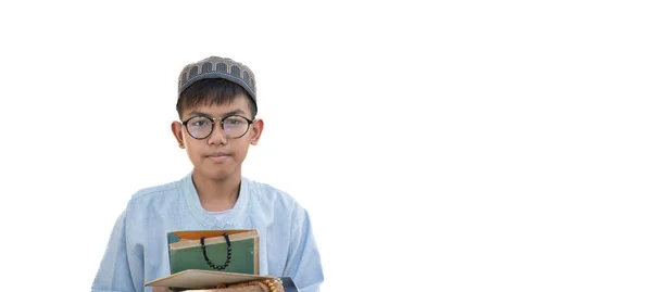 Junge Asiatische Muslimische Oder Islamische Junge Trägt Hut Und Brille — Stockfoto