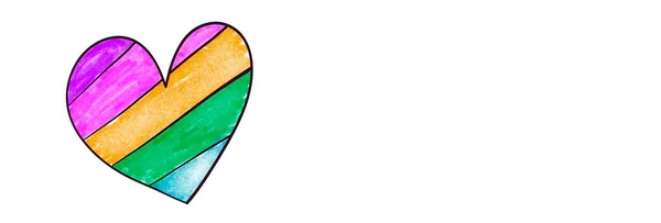 彩绘彩绘心弦 复制空间 男女同性恋 双性恋 变性者和变性者爱情理念 以及庆祝男女同性恋 双性恋 变性者和变性者自豪月 世界各国 — 图库照片