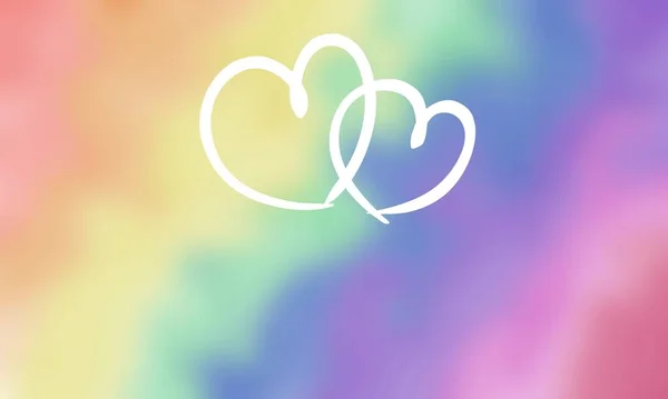 Disegno Colore Arcobaleno Simbolo Lgbt Spazio Copia Concetto Mese Orgoglio — Foto Stock