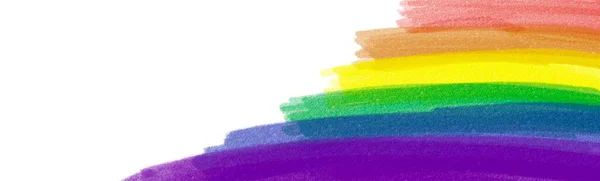彩虹色图画 Lgbt符号 复制空间 骄傲月概念 — 图库照片