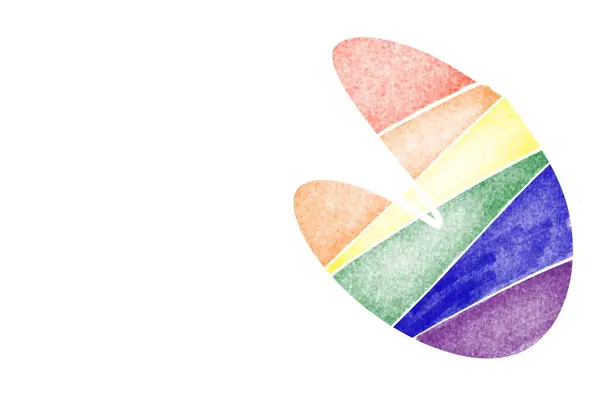 stock image Rainbow heart drawing on white background with copy space for texts, concept for celebrating, supporting and attending the pride month events of LGBTQ+ people around the world.