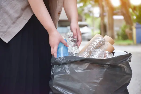 stock image Households and plastic sorting in community park, 3r, recycles, reduce, and reuse, concepts for environment care, new edited.