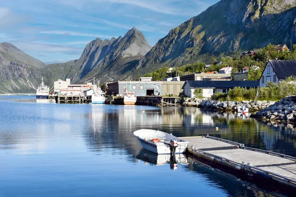 Fishing Village Gryllefjord Municipality Senja Norway — Stock fotografie