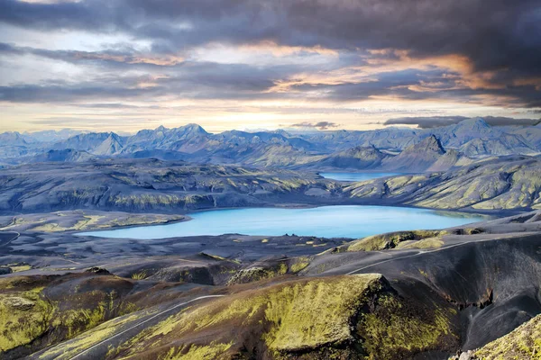 Crateras Laki Lakagigar Vulcão Islândia — Fotografia de Stock