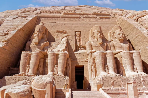 Μεγάλος Ναός Στους Ναούς Ραμσή Στο Αμπού Σιμπέλ Της Αιγύπτου — Φωτογραφία Αρχείου