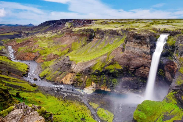 Cachoeira Haifoss Islândia — Fotografia de Stock