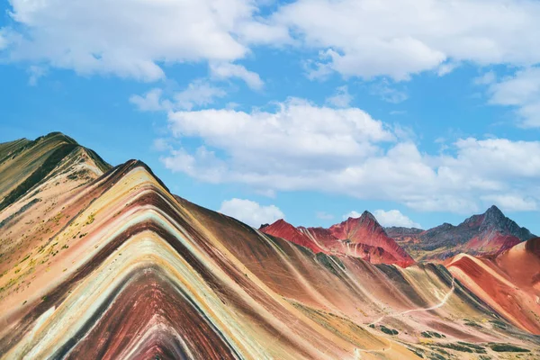 Vinicunca Região Cusco Peru Montana Siete Colores Rainbow Mountain Montanha — Fotografia de Stock