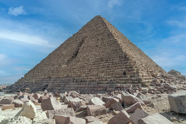 Пирамида Менкауре Гиза Каир Египет — стоковое фото