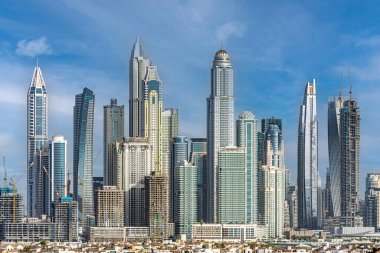 Dubai ve gökdelenlerinin genel görünümü, Birleşik Arap Emirlikleri