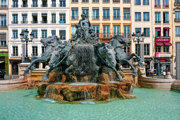 Bartholdi Fountain Place Des Terreaux Lyon France Europe Bartholdi Architect — Stock Photo, Image