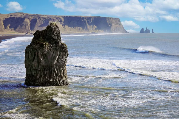 Dyrholaey Promontory Біля Села Вік Півдні Ісландії Вид Гору Рейнісфьял — стокове фото
