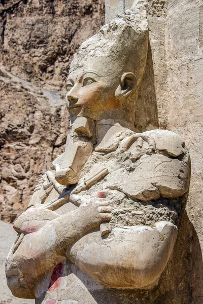 Templo Funerário Hashepsut Der Bahari Estátua Hatshepsut Xviii Dinastia Egito — Fotografia de Stock