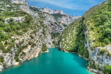 The Gorges du Verdon is a river canyon located in the Provence-Alpes-Cote d'Azur region, in the Alpes de Haute Provence and Var departments of south-east France. clipart