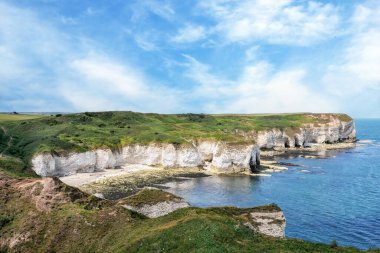 Selwick Körfezi 'ndeki tebeşir kayalıkları, Kuzey Denizi' ndeki Flamborough Başkanı, Avrupa