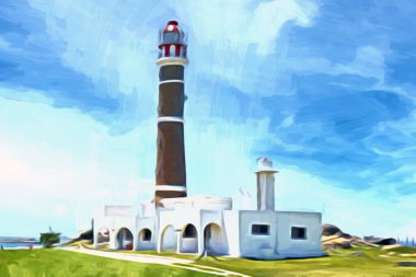 Sürrealist sanat. Cape Polonio deniz feneri, Cabo Polonio deniz feneri, Uruguay