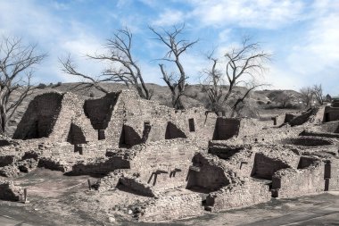 Aztek Ulusal Anıtı Harabeleri. San Juan Eyaleti, New Mexico. ABD