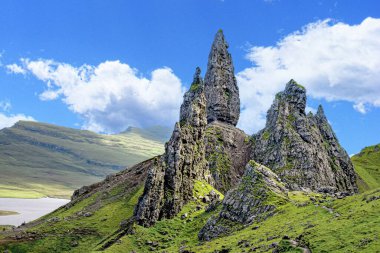 Storr 'un İhtiyar Adamı, Skye Adası, Trotternish, İskoçya. İngiltere