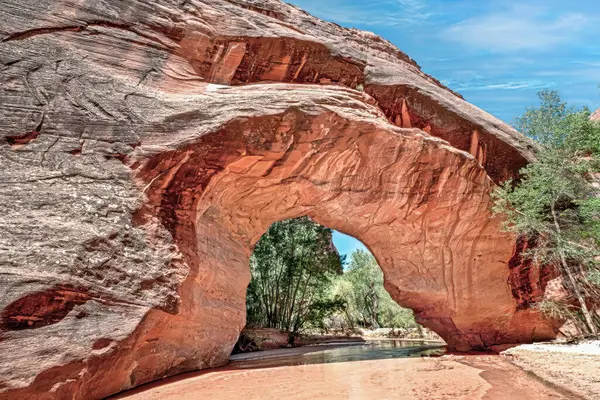 stock image Coyote Natural Bridge at Coyote Gulch in Grand Staircase.  Escalante National Monument area; Kane county, Utah. USA