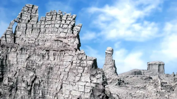 Etiyopya 'daki Danakil bunalımının Göl Assale bölgesinde tuz kaya oluşumları