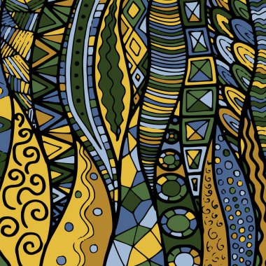 Kumaş soyut karalamalar, el çizimi, çizgiler, baskı, sanat.