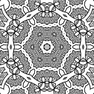 El çizimi Mandala, siyah beyaz sanat, yetişkin boyama sayfası, ayrıntılı çizim, taslak karalama, baskı, sanat.