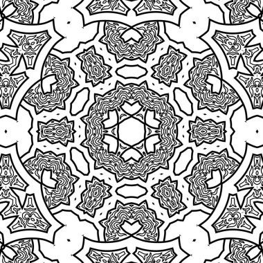 El çizimi Mandala, siyah beyaz sanat, yetişkin boyama sayfası, ayrıntılı çizim, taslak karalama, baskı, sanat.