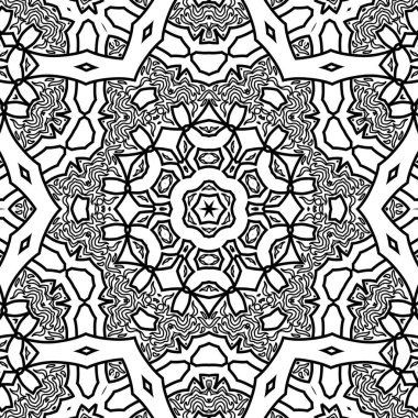 El çizimi Mandala, siyah beyaz sanat, yetişkin boyama sayfası, ayrıntılı çizim, taslak karalama, baskı, sanat.