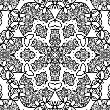 El çizimi Mandala, siyah beyaz sanat, yetişkin boyama sayfası, ayrıntılı çizim, taslak karalama, baskı, sanat.