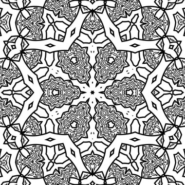 El çizimi Mandala, siyah beyaz sanat, yetişkin boyama sayfası, ayrıntılı çizim, taslak karalama, baskı, sanat.