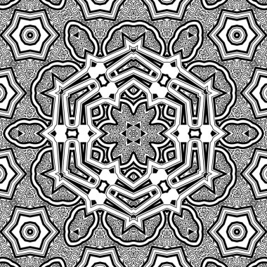 El çizimi Mandala, siyah beyaz sanat, yetişkin boyama sayfası, ayrıntılı çizim, taslak karalama, baskı, sanat.