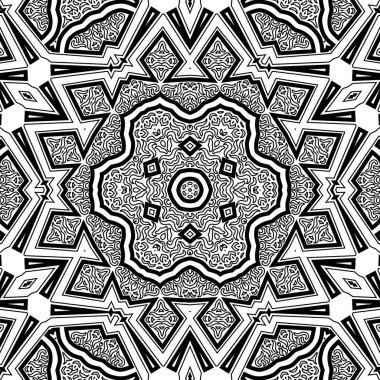 El çizimi Mandala, siyah beyaz sanat, yetişkin boyama sayfası, ayrıntılı çizim, taslak karalama, baskı, sanat.