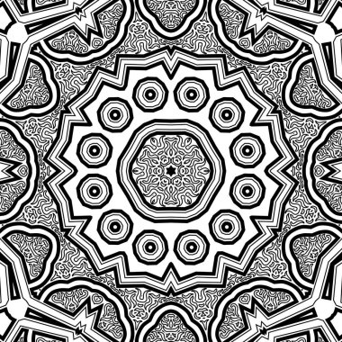 El çizimi Mandala, siyah beyaz sanat, yetişkin boyama sayfası, ayrıntılı çizim, taslak karalama, baskı, sanat.