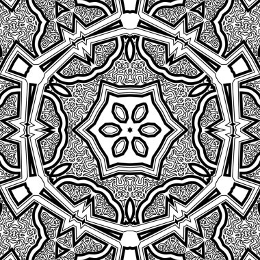 El çizimi Mandala, siyah beyaz sanat, yetişkin boyama sayfası, ayrıntılı çizim, taslak karalama, baskı, sanat.