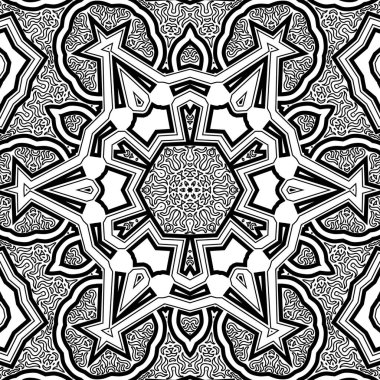 El çizimi Mandala, siyah beyaz sanat, yetişkin boyama sayfası, ayrıntılı çizim, taslak karalama, baskı, sanat.