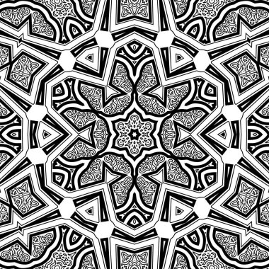 El çizimi Mandala, siyah beyaz sanat, yetişkin boyama sayfası, ayrıntılı çizim, taslak karalama, baskı, sanat.