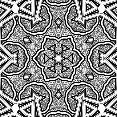 El çizimi Mandala, siyah beyaz sanat, yetişkin boyama sayfası, ayrıntılı çizim, taslak karalama, baskı, sanat.