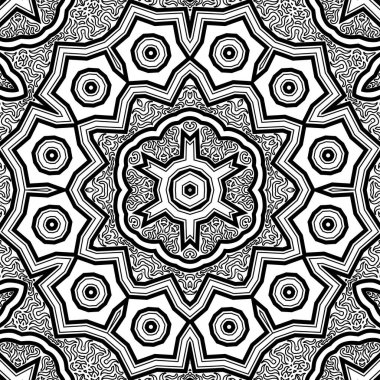 El çizimi Mandala, siyah beyaz sanat, yetişkin boyama sayfası, ayrıntılı çizim, taslak karalama, baskı, sanat.