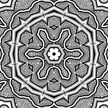 El çizimi Mandala, siyah beyaz sanat, yetişkin boyama sayfası, ayrıntılı çizim, taslak karalama, baskı, sanat.