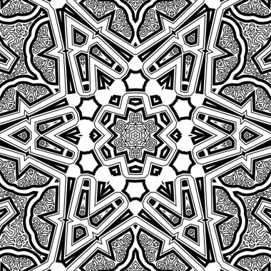 El çizimi Mandala, siyah beyaz sanat, yetişkin boyama sayfası, ayrıntılı çizim, taslak karalama, baskı, sanat.