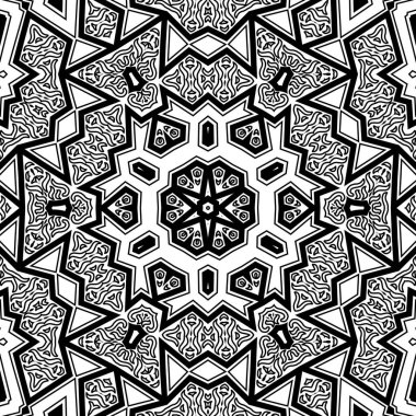 El çizimi Mandala, siyah beyaz sanat, yetişkin boyama sayfası, ayrıntılı çizim, taslak karalama, baskı, sanat.