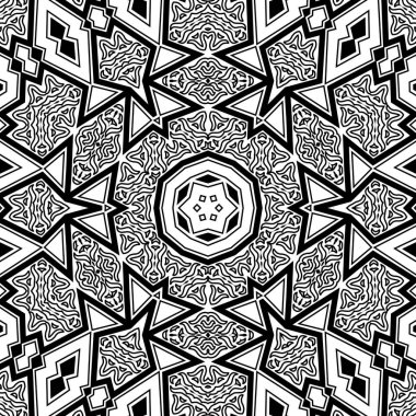 El çizimi Mandala, siyah beyaz sanat, yetişkin boyama sayfası, ayrıntılı çizim, taslak karalama, baskı, sanat.