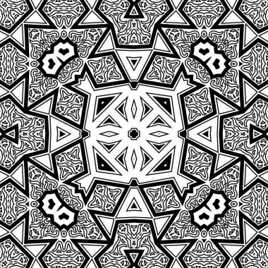 El çizimi Mandala, siyah beyaz sanat, yetişkin boyama sayfası, ayrıntılı çizim, taslak karalama, baskı, sanat.