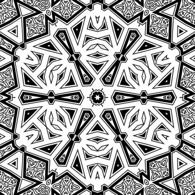 El çizimi Mandala, siyah beyaz sanat, yetişkin boyama sayfası, ayrıntılı çizim, taslak karalama, baskı, sanat.